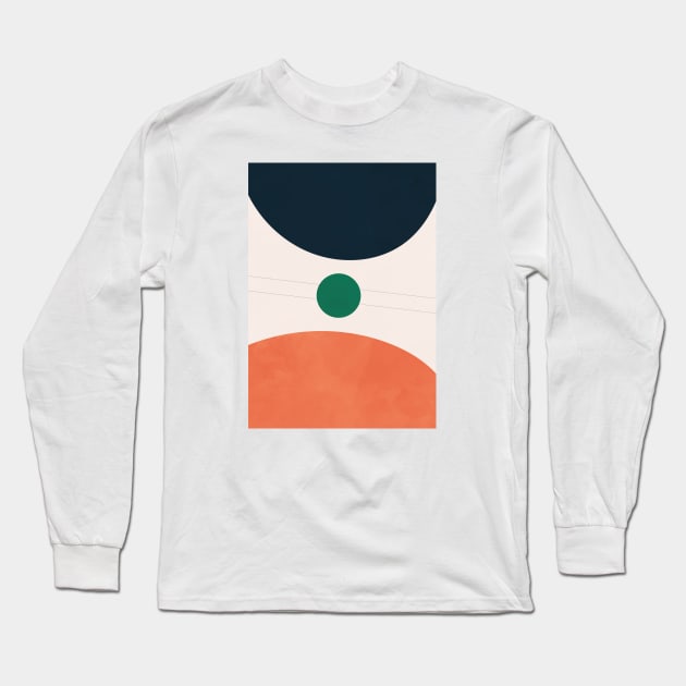 Geometric Art, Mid Century Modern, Nordic, Abstract-Art Long Sleeve T-Shirt by Colorable